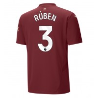 Camiseta Manchester City Ruben Dias #3 Tercera Equipación 2024-25 manga corta